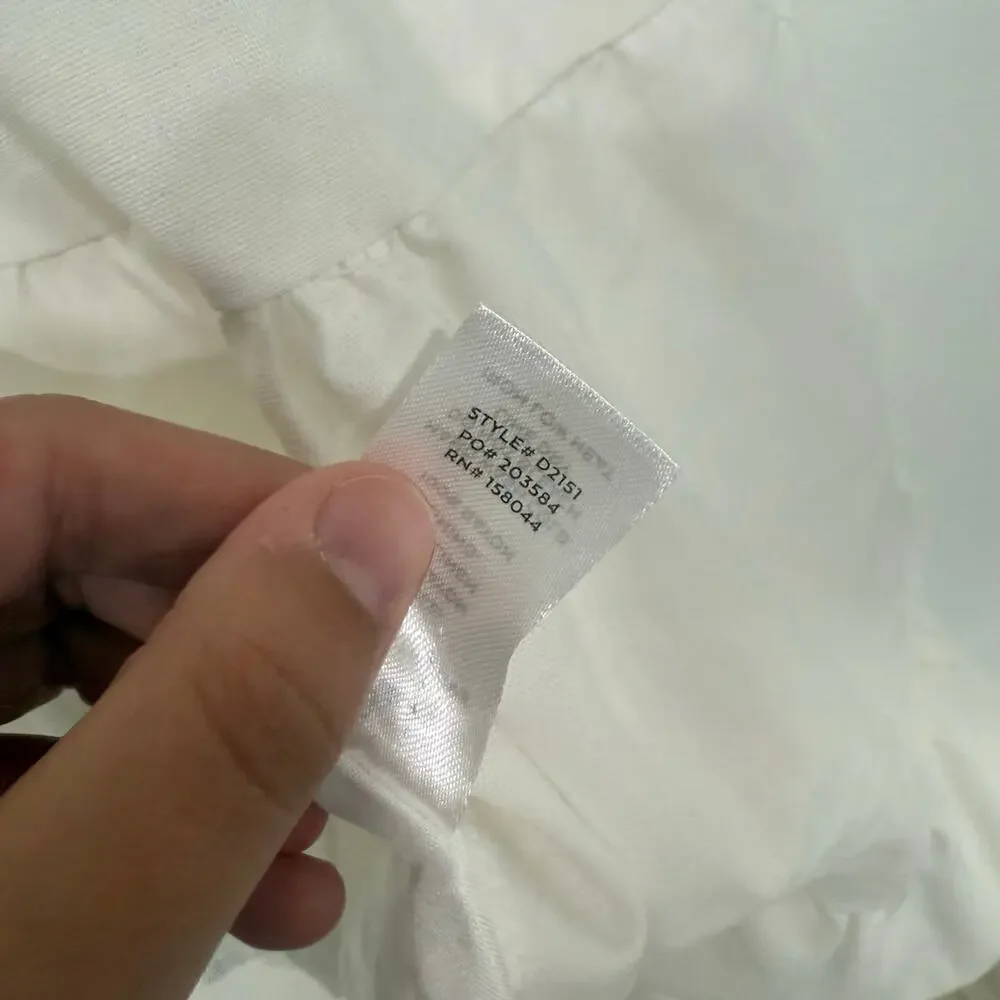 Lulus Tier-ly Delightful White Tie-Strap Tiered Bustier Mini Dress Size Small - Picture 11 of 12